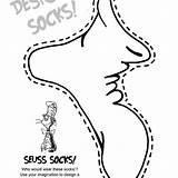 Socks Seuss Printable Bettercoloring sketch template