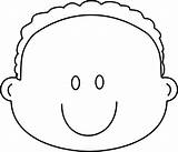 Coloring Face Pages Happy Boy Template Clip Blank Smiley Books Gif sketch template