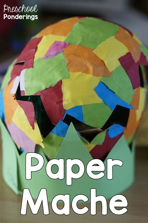 preschool ponderings messy art  preschool paper mache