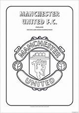 United Manchester Pages Coloring Premier League Team Color sketch template
