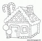 House Coloring Kids Gingerbread Pages Printable Print Color Book sketch template