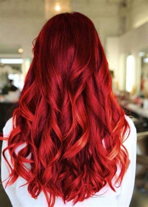 pillar box red dyed red hair hair styles long hair styles