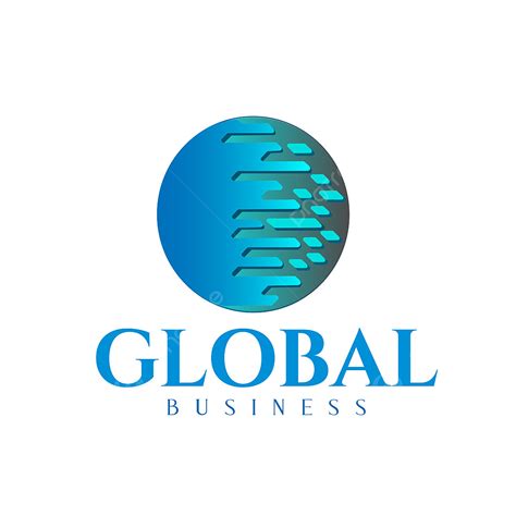 gambar template logo perusahaan global biru bpo bisnis png  vektor  background