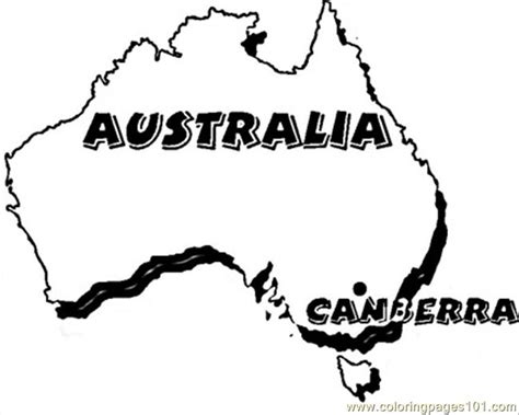 coloring pages map  australia countries australia