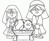 Coloring Jesus Pages Birth Baby Kids Library Clipart sketch template