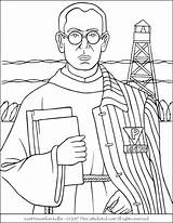 Coloring Pages Saint Catholic Kolbe Maximilian Saints Holocaust Drawing Priest Printable Sheets Patron Kids Ww2 Books Colouring Thecatholickid Getcolorings Archives sketch template