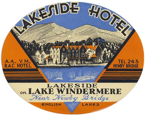 vintage real hotel labels