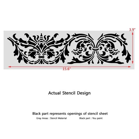wall border stencils pattern  reusable template  diy wall decor