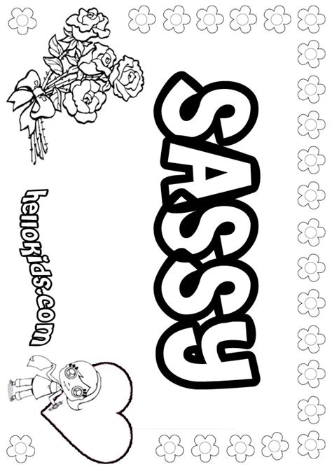 Sassy Coloring Pages