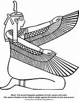 Egyptian Coloring Egypt Ancient Gods Kids Ma Maat Drawing Drawings Egyptabout Book Tomb Worksheets Pages Goddess Symbols Tattoo Women Worksheet sketch template