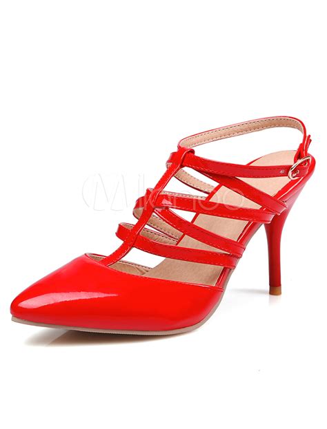 white high heels pointed toe ankle strap heels women shoes milanoocom