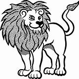 Lion Leones Dibujos Singa Gambar Leon Kleurplaat Leeuw Animasi Ilustrasi Kartun Lineart Faciles Mewarnai Vektor Garis Loewe Leao Dieren sketch template