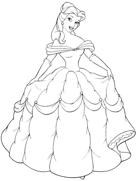 printable belle coloring pages  kids belle coloring pages