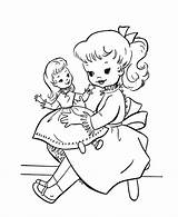 Coloring Doll American Girl Pages Popular sketch template