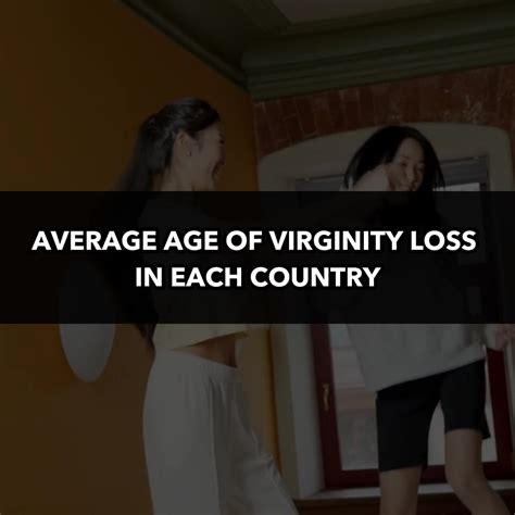 Average Age Of Virginity Loss In Each Country Average Age Of