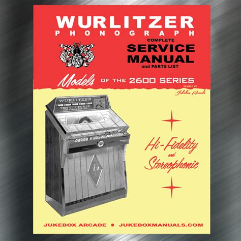 wurlitzer  series covers    service manual  parts catalog  trouble