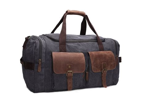 canvas leather overnight duffle bag canvas travel tote duffel weekend