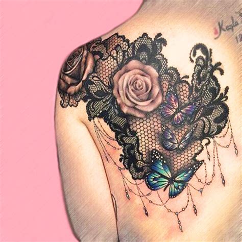 14 Colorful Back Shoulder Tattoo Ideas For Ladys Beauty