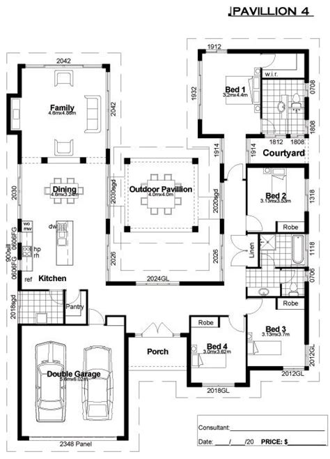 courtyard house plans  house plans floor plan layout