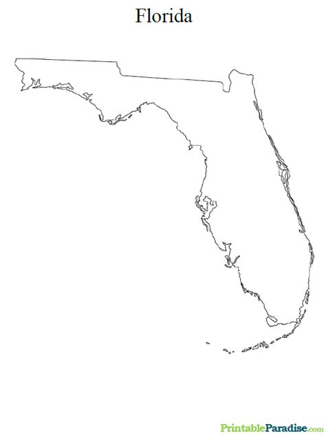 detailed florida state map printable