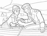 Coloring Anna Frozen Pages Hans Printable Meeting First sketch template