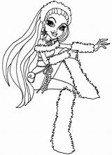 Coloring Monster High Abbey Pages Bominable Sheets Coloriage Comments sketch template