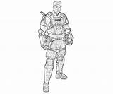 Pages Coloring Swat Mortal Stryker Combat Kurtis Back Officer Template Printable sketch template