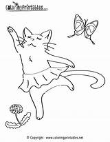 Cat Coloring Pages Ballet Animal Dancing Printable Dance Shoes Drawing Barbie Animals Colouring Coloringprintables Cats Dinosaur Kitty Thank Please Halloween sketch template