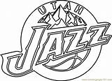 Coloring Portland Blazers Trail Pages Getcolorings Jazz Utah sketch template