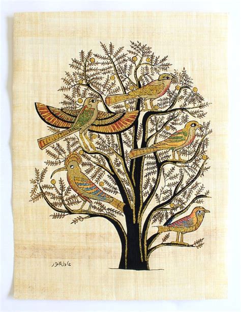 Tree Of Life Ancient Egyptian Papyrus Painting Ancient Egyptian Art