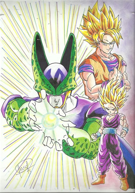 Goku Gohan Y Cell By J S S C On Deviantart