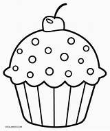 Cute Muffin Drawing Coloring Cupcake Getdrawings sketch template