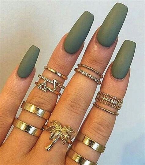 60 fall nail art trends to start wearing now green nails