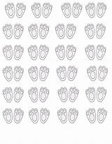Bunny Transfers Ears Foot Piping Footprints Tracing sketch template