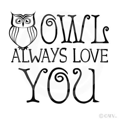 owl  love   owl vinyl lettering wall quote decal etsy