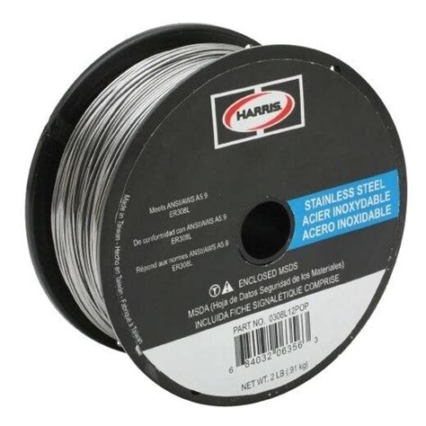 harris  stainless steel solid mig welding wire   lbs