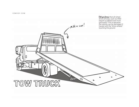 work truck coloring book comvoy learning comvoy