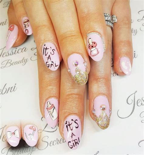 gender reveal nail art is now a thing