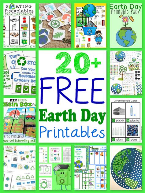 earth day printables  kids totschooling toddler