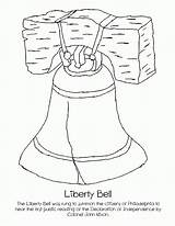 Liberty Bell Coloring Printable Drawing Pages Color Sheet Template Popular Getdrawings Library Coloringhome sketch template
