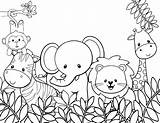 Coloring Pages Cute Animal Kids Baby Zoo Adorable Printable Farm Forest Animals Colouring Safari Sheets Print Digital Cartoon Preschool Jungle sketch template