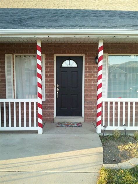 candy cane front porch pillars porch pillar christmas decor pillar