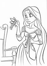 Putri Mewarnai Rapunzel sketch template