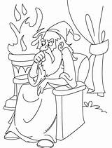 Coloring Wizard Pages Emerald City Magician Thinking Excellent Getcolorings Books Color Getdrawings Oz Library Clipart Popular Printable Wizard101 Print sketch template