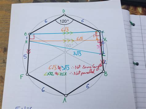geometry length      regular hexagon mathematics stack exchange