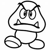 Goomba Mario Coloring Pages sketch template