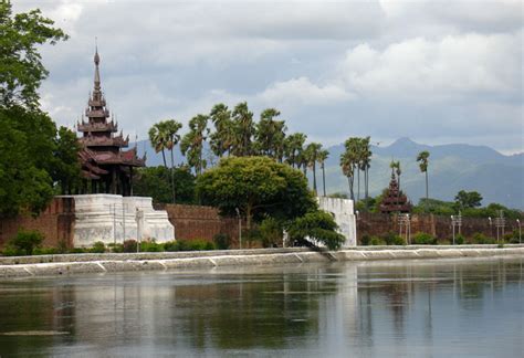 mandalay palace moat  wall myanmar