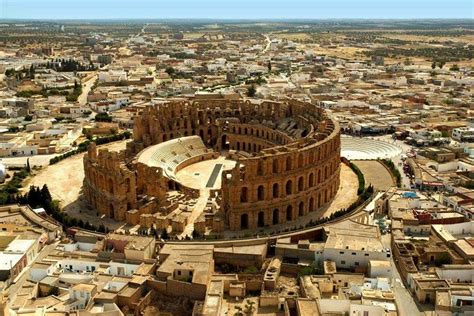 el anfiteatro de djem coliseo de thysdrus en tunez arquitectura