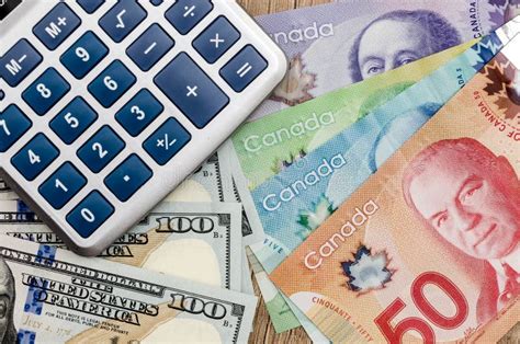 calculator  dollar usd  cad stock photo image  currency canadians