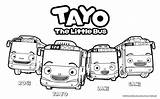 Tayo Mewarnai Gambar Bus Little Coloring Web Pages Kartun Print Warna Choose Board Disimpan Dari sketch template